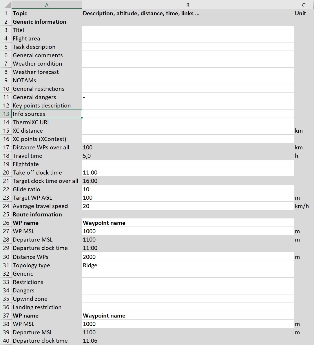 Create a Flightplan - Update - Ad Nubes | Paragliding Blog