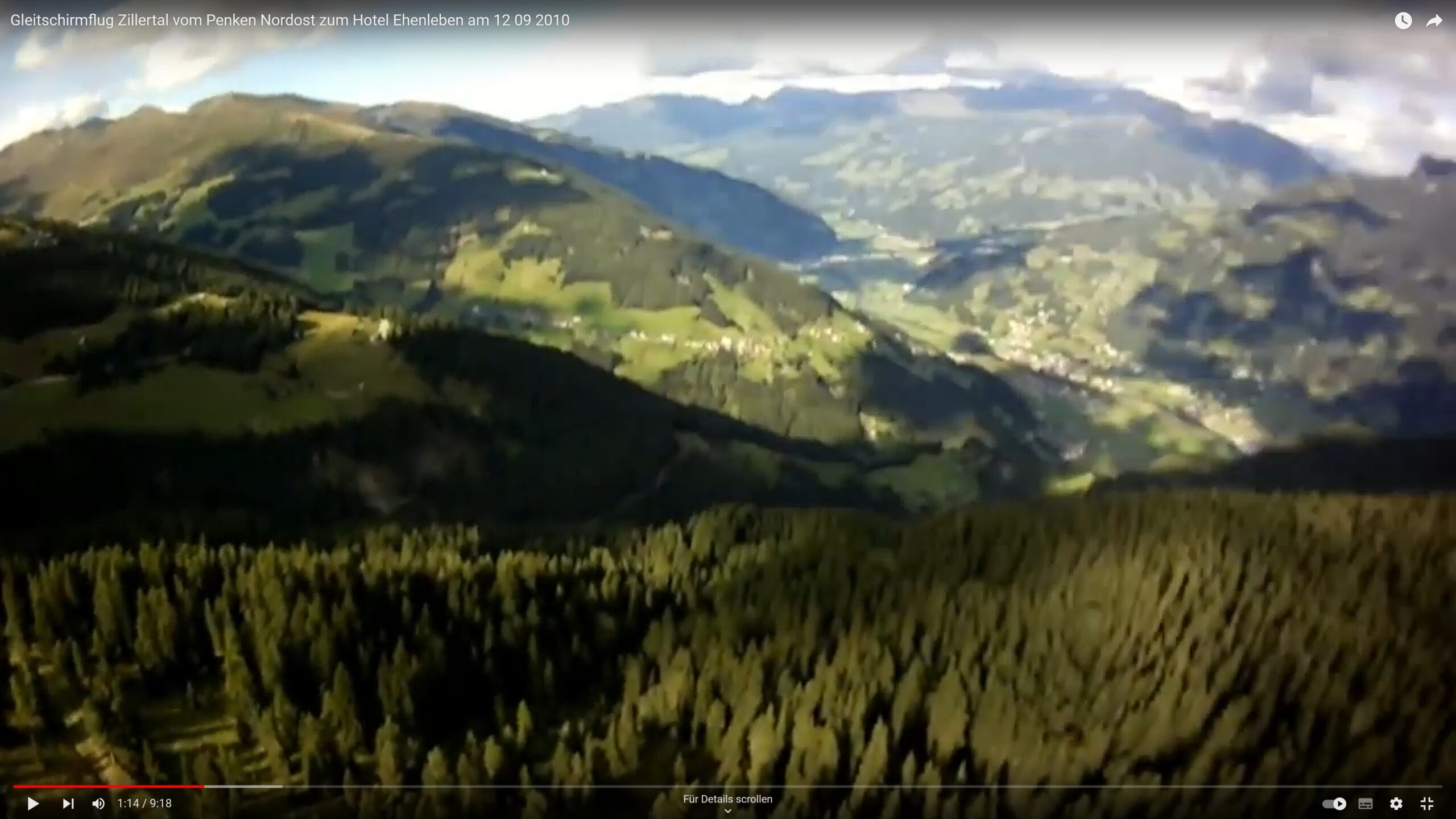 You are currently viewing Paragliding Zillertal from Penken Northeast to the Hotel Ehenleben