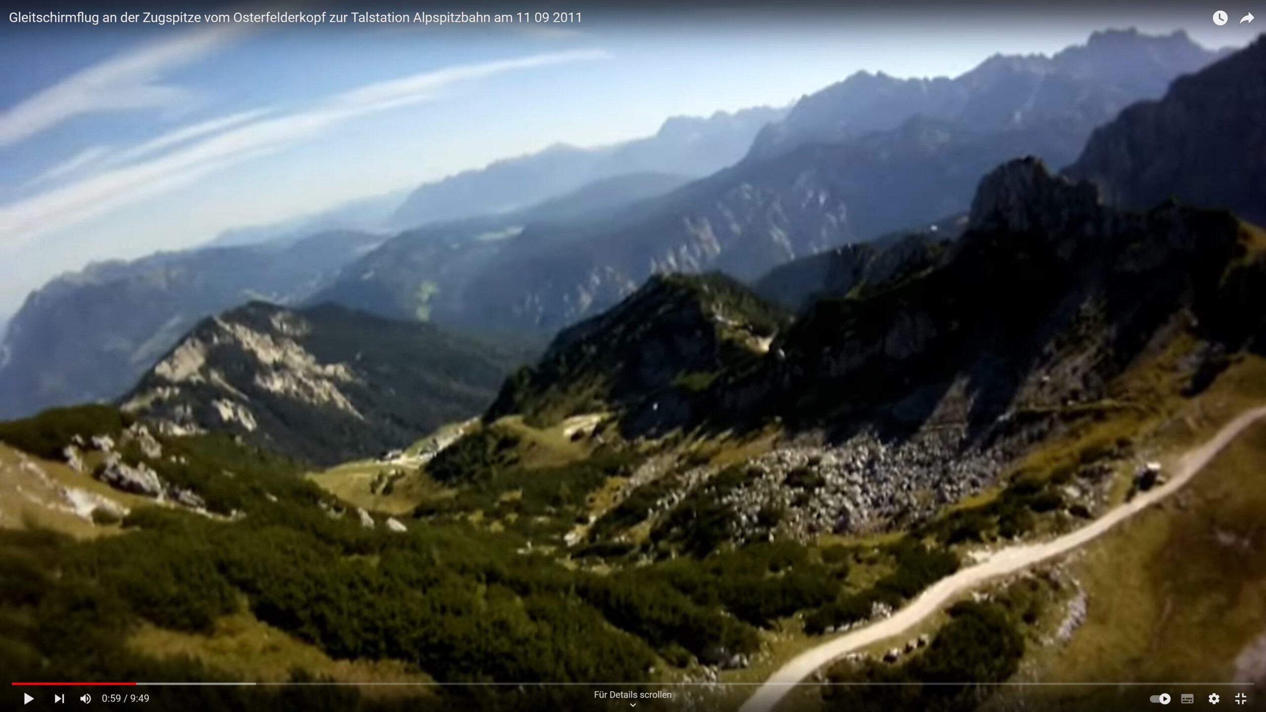 You are currently viewing Paragliding at the Zugspitze from Osterfelderkopf to the valley station Alpspitzbahn