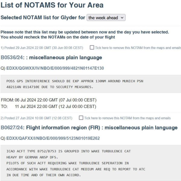 Different Notasm Vier Wege NOTAMs abzurufen - Ad Nubes | Gleitschirm Blog
