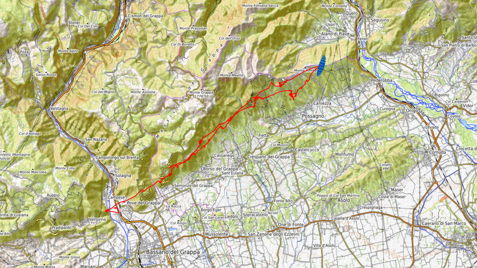 You are currently viewing Paragliding on Mount Grappa, Italia on 17.04.2022