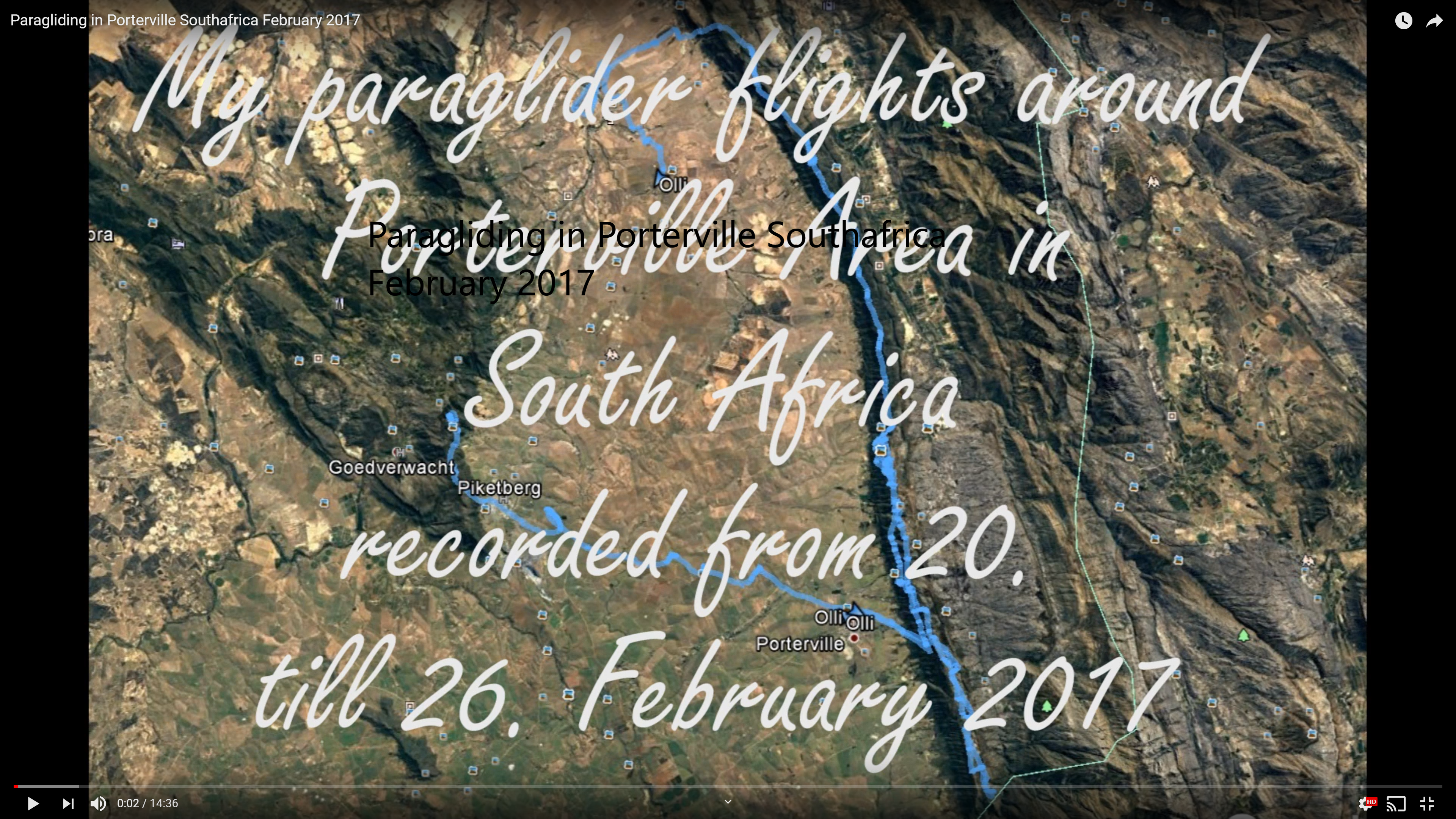 You are currently viewing Paragliding in Porterville Southafrica February 2017
